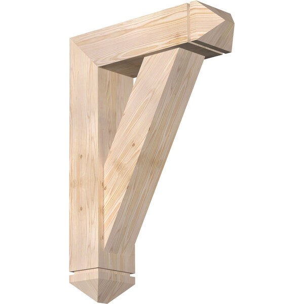 Ekena Millwork Traditional Arts and Crafts Smooth Bracket w/ Offset Brace, Douglas Fir, 7 1/2"W x 26"D x 38"H BKT0806X26X38TRA03SDF - main